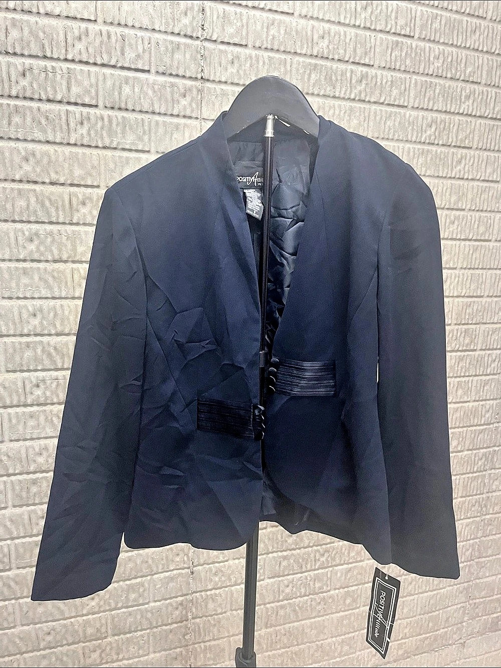 Poshlyf Attitude Women's Blazer in Blue Size 8 NWT